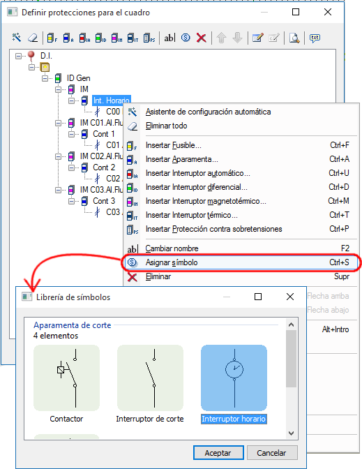 Asignar símbolo a un dispositivo en concreto